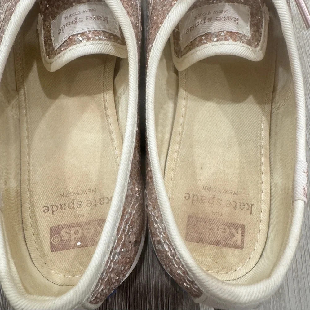 Kate Spade Keds Glitter Sneakers 6 Pink Bridal Wedding Bridesmaid Valentines